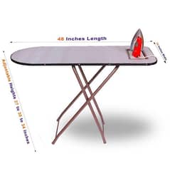 Iron table adjustable and foldable