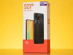 itel s23 (8+8\128) box pack , black colour