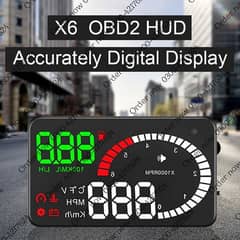 Car X6 Head Up Display OBD2 4 Inch Screen Digital HUD Speedomete