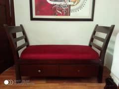 2 seater wooden sethi