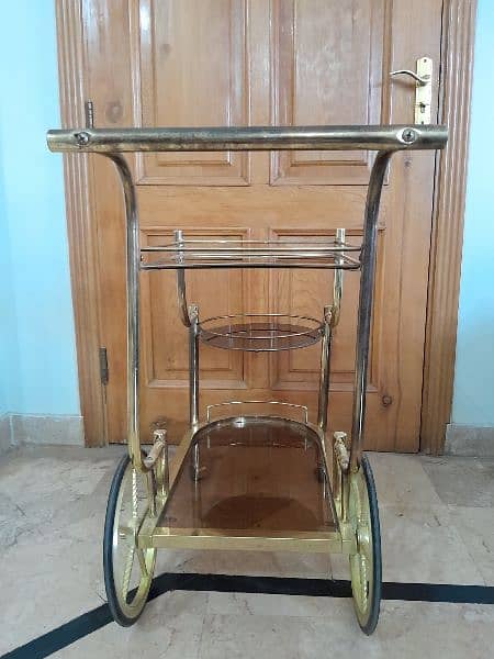 Gold colour steel trolly 4