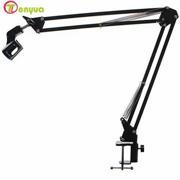 Nb 35 Scissor Arm Stand with Microphone Clip Table Mounting Clamp 1