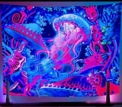 New UV reactive fluorescent tapestry