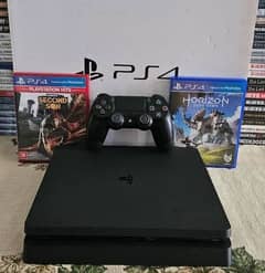 playstation 4 with 2 controllers