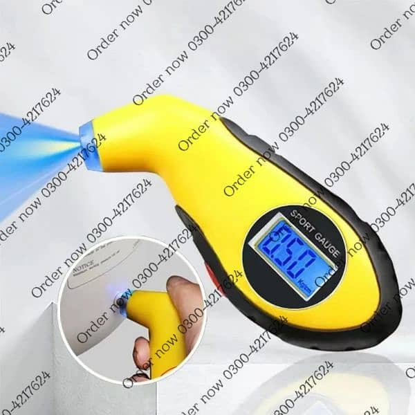 Tire yellow colour Pressure Gauge air pump Digital Tire Pressure 0