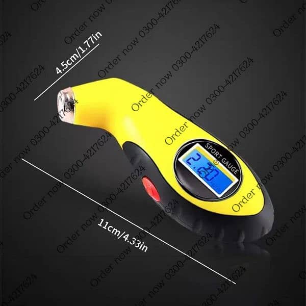 Tire yellow colour Pressure Gauge air pump Digital Tire Pressure 1