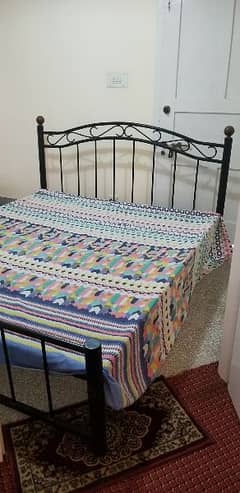 Double iron bed