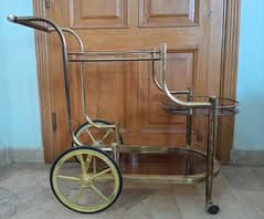 Gold colour steel trolley