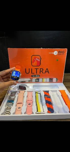 Smart Watch Ultra 7 in 1 , 
7 Straps  With Chain 1