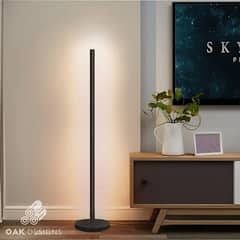 Rgb wooden floor lamp for gaming setup etc.