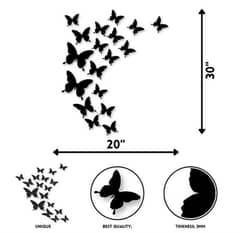 Wall Decoration Pack Of Thirty Butterflies