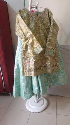 Maria B original 3pc shirt sharara and duppta fancy formal dress