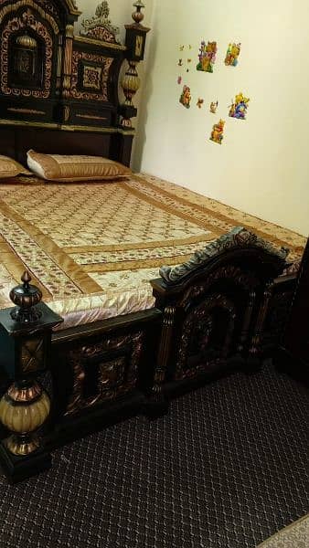 king Size Bed | Chinioti Wooden Bed | Haveli Style Bed | Double Bed 2