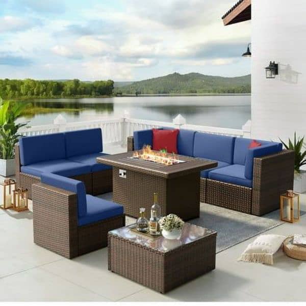 Outdoor patio Rattan sofa set. . . 4