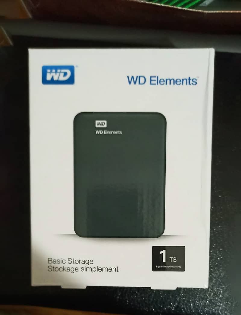 1TB WD Western Digital Portable External Hard Drive Brand New 0