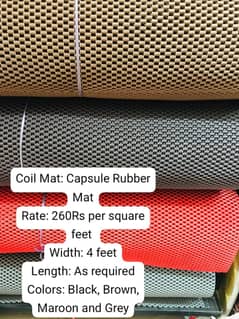 Coil Mat Capsule Rubber Mat