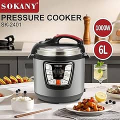 Electric Pressure Cooker Stainless Steel Multi 6L Capacity Pressure