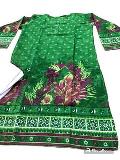 2 PC women's stitched Lawn printed suit