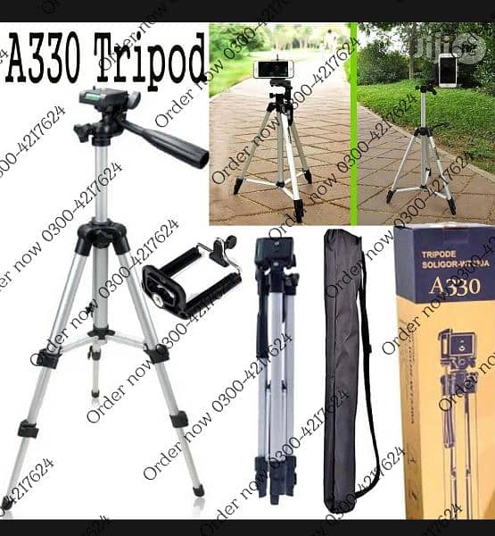 330 Big Tripod 5 Feet Mobile Stand For Mobile and Digital Camera V 4