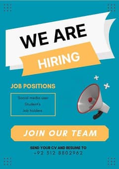 WE ARE HIRING MALES AND FEMALES