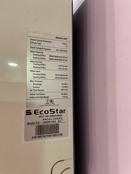 ecostar air conditioner within warranty for contact 03105366391 7