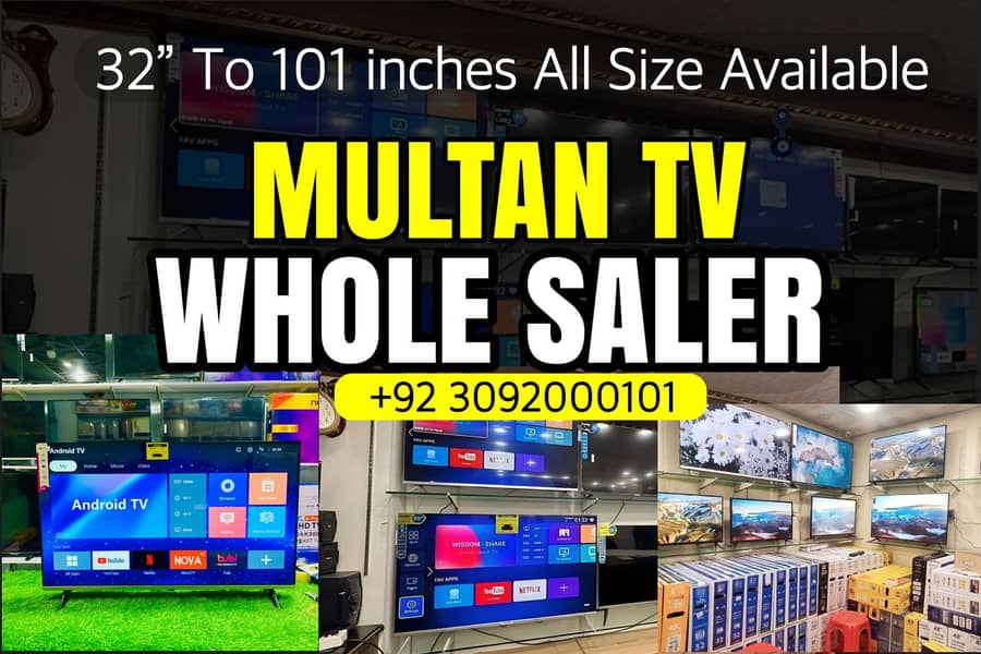 ⁠Brand New Led tv 2024 Fresh Stock Available whole sale rate 0