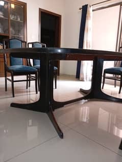 pure wood 6 chair dining table