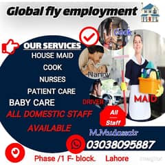 House maid staff available 03004005811