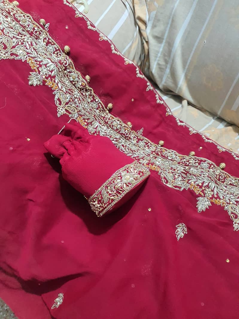 Gown Style Bridal Lehnga with 3layer Cancan 4