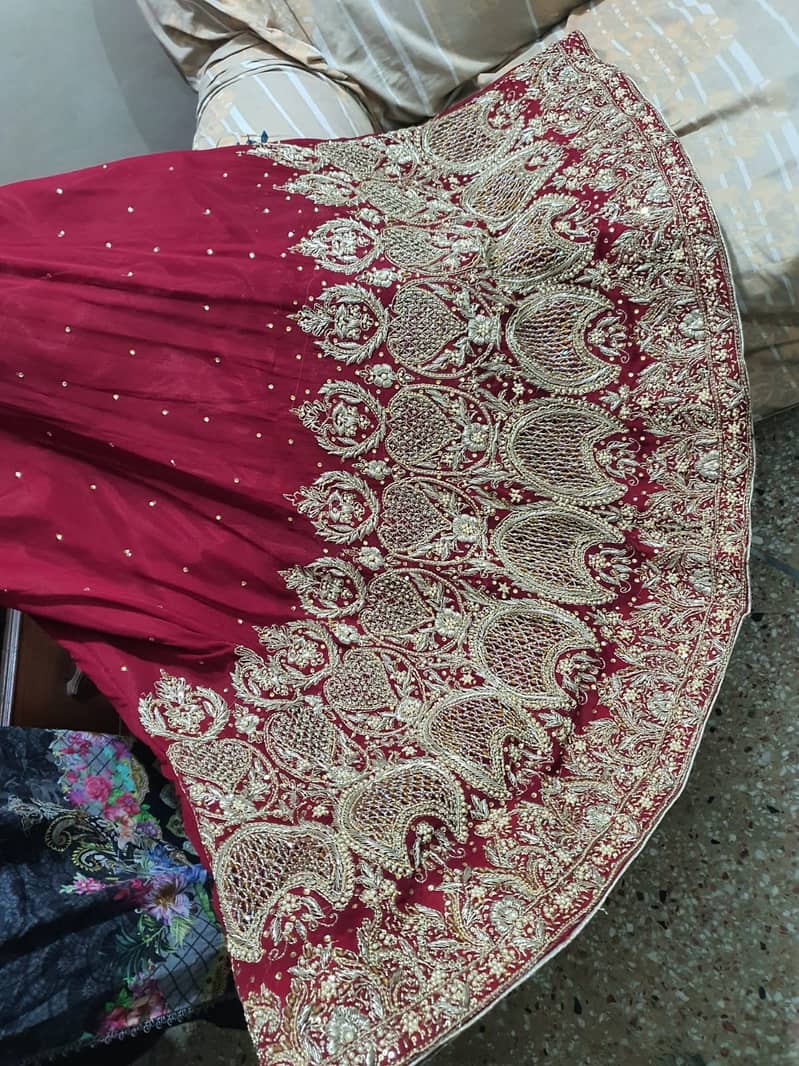 Gown Style Bridal Lehnga with 3layer Cancan 6