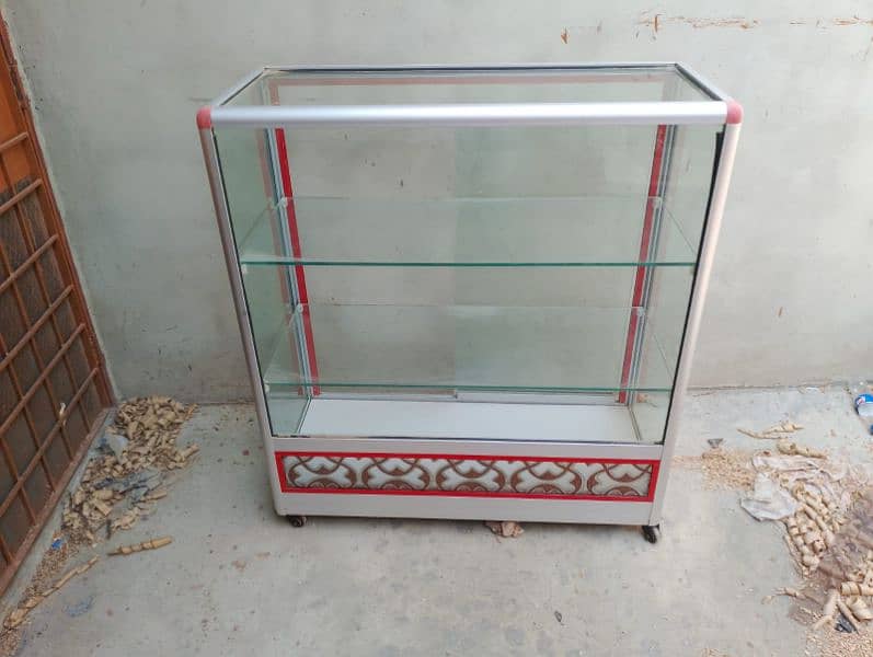 ALUMINUM AND GLASS SHELVES CONDITION NEW 1