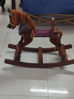 wooden rocking horse