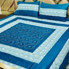 3 psc cotton sotton patchwork double bedsheets