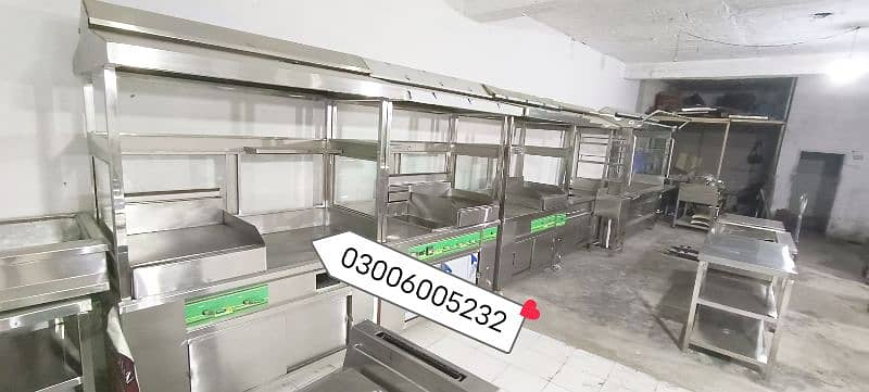 shawarma counter havy duty+fryer we hve pizza oven fast food machinery 1