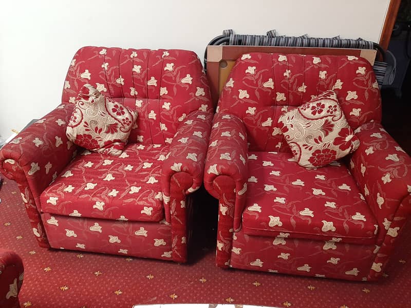 3 seater and 2 single seater sofas 1