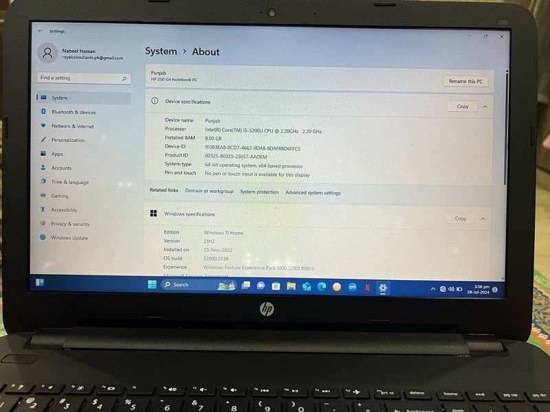 HP 250G I5 5th Gen 6