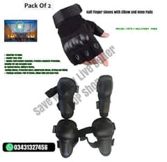 Half Finger Gloves with Elbow and Knee Pads