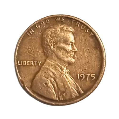 1975 Lincoln penny, no mint mark, rare and exceptional piece of coin 0