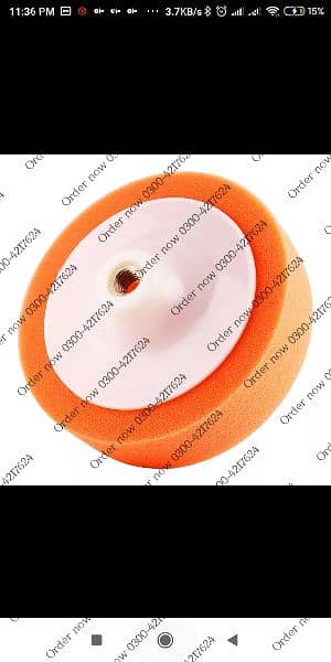 1Pc set 7 inch car Polisher Buffer Soft Wool with plate Bonnet Pad 2