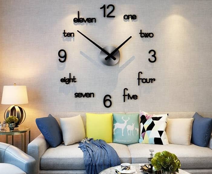 3d DIY Wooden Big 11 Wall Clock 0