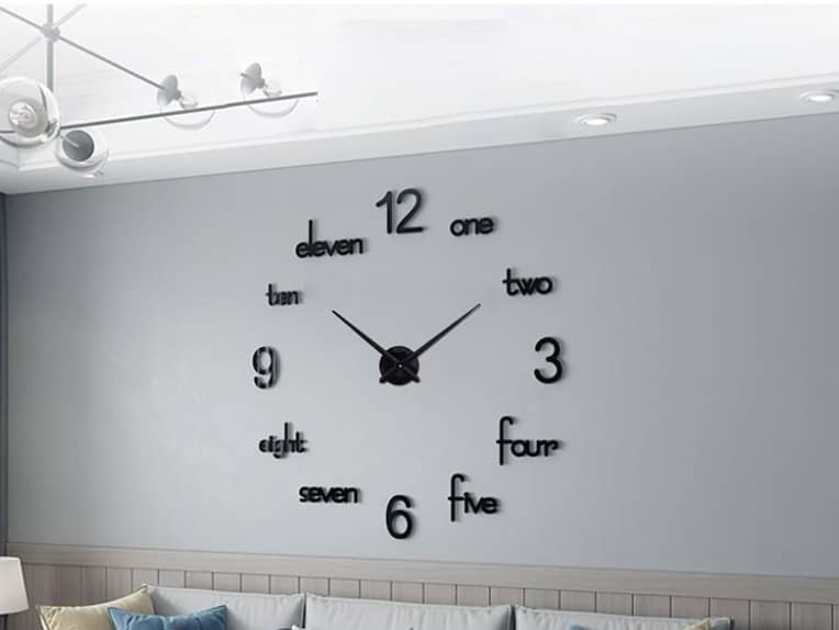 3d DIY Wooden Big 11 Wall Clock 2