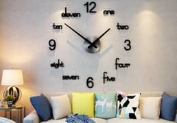 3d DIY Wooden Big 11 Wall Clock