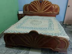 wooden double bed in good condition