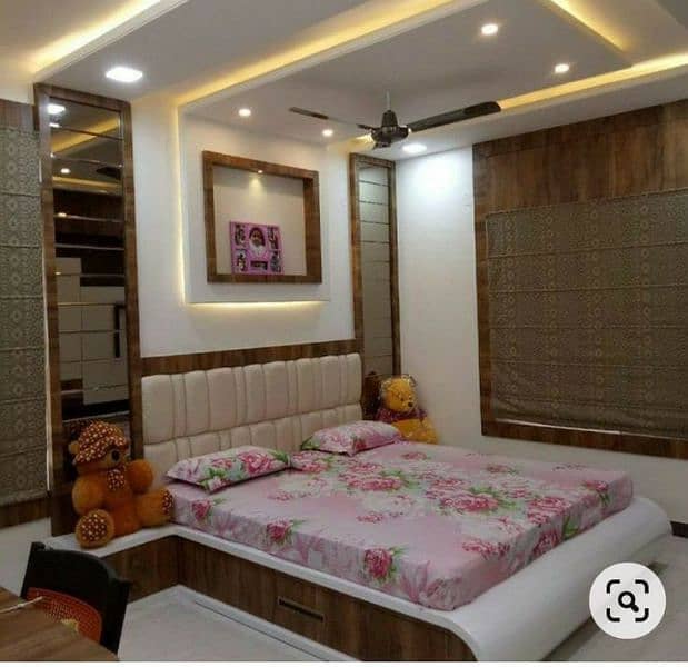 false ceiling , wallpaper, wall panel, wood flooring, vinyl flooring. 4