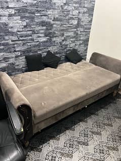 Three seater sofa Cum bed