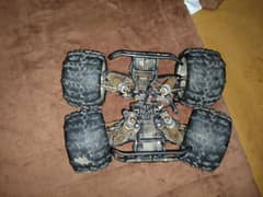 rc monster truck front and back tyres with frame and shock wbsorber