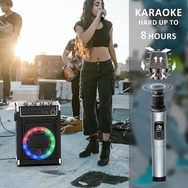 JYX BT69 bluetooth speaker with 1 karaoke 4