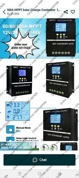 Solar MPPT 60/100a for 12v 24v 36V/48V Solar inverter Charge Controlle 0