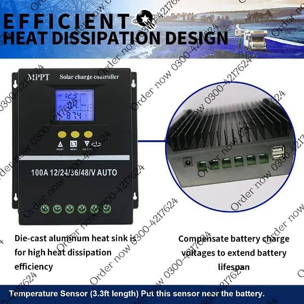 Solar MPPT 60/100a for 12v 24v 36V/48V Solar inverter Charge Controlle 5