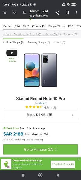 Redmi note 10 pro 8 128 full clean condition with box and charger 8